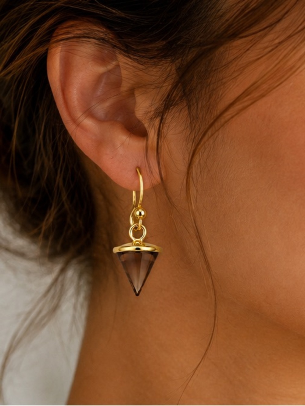 NEW - Smoky Quartz Drop Earrings | Gold Filled Ear Wires | Genuine Gemstone